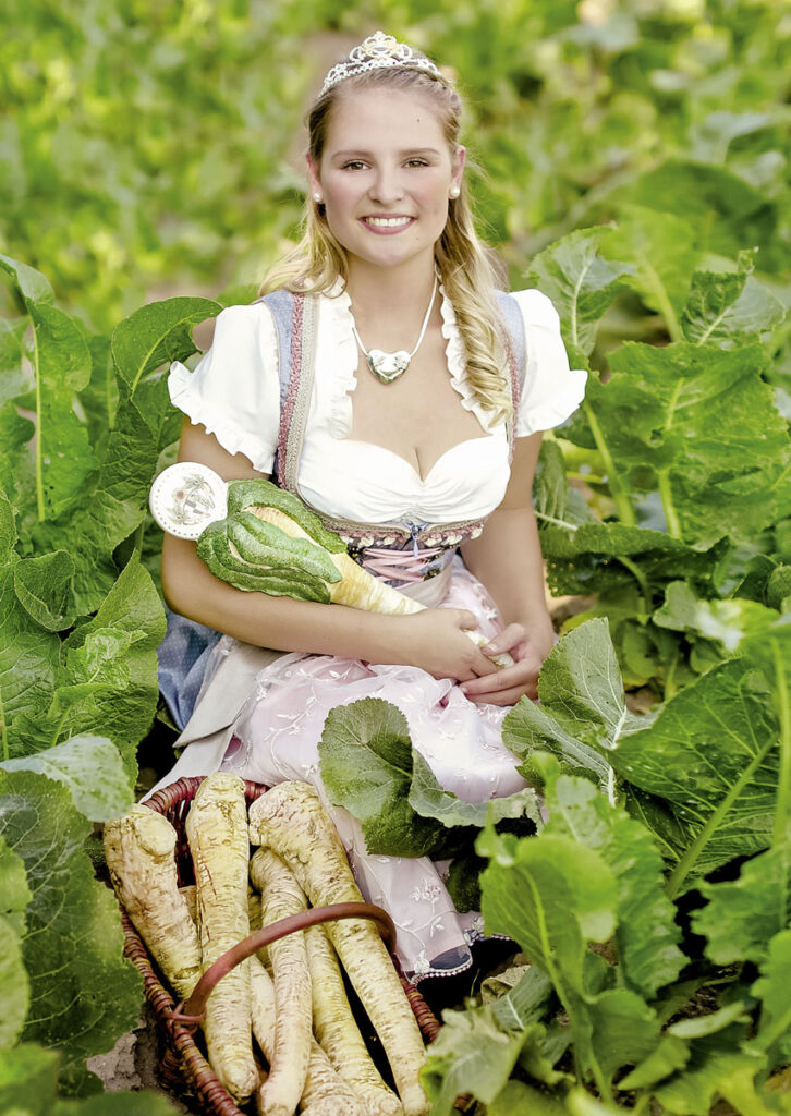 Die amtierende Bayerische Meerrettichkönigin Theresa I.