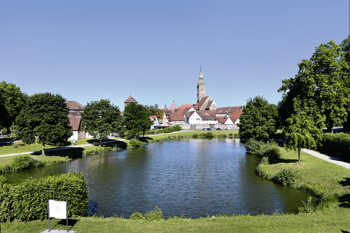 Blick auf die historische Altstadt mit Stadtmauerring