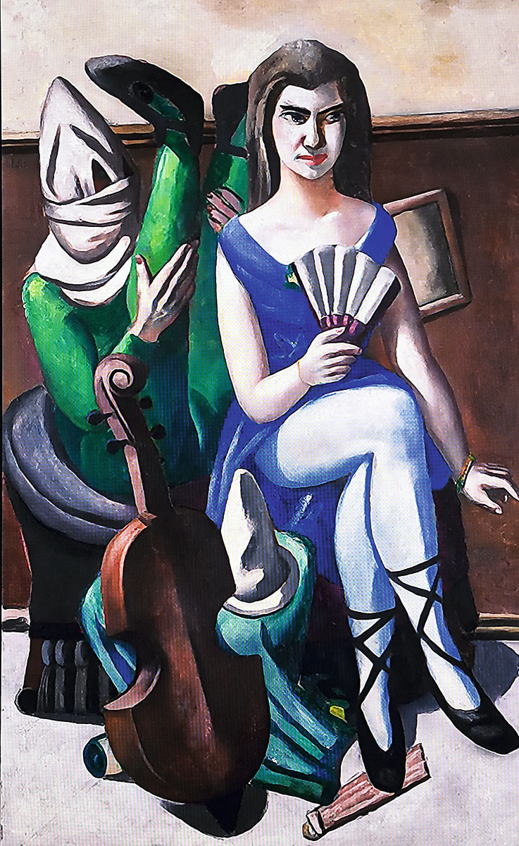 Entartete Kunst von Max Beckmann aus dem Jahre 1925. Titel: „Fastnacht (Pierette und Clown).