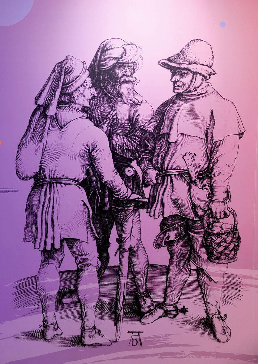 Die Drei Bauern, Albrecht Dürer, Reproduktion, um 1497/98